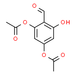 ChemSpider 2D Image | 4-Formyl-5-hydroxy-1,3-phenylene diacetate | C11H10O6