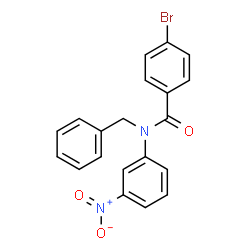ChemSpider 2D Image | N-Benzyl-4-bromo-N-(3-nitrophenyl)benzamide | C20H15BrN2O3
