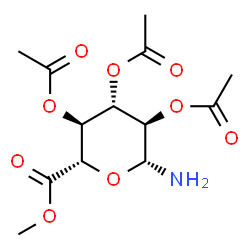ChemSpider 2D Image | Methyl 2,3,4-tri-O-acetyl-beta-D-glucopyranosyluronateamine | C13H19NO9