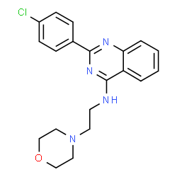 ChemSpider 2D Image | 2-(4-Chlorophenyl)-N-[2-(4-morpholinyl)ethyl]-4-quinazolinamine | C20H21ClN4O
