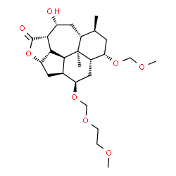 ChemSpider 2D Image | (1aS,3aS,4R,5aR,6S,8S,8aR,8bR,10R,10aS,10bS,10cS)-4-Hydroxy-10-[(2-methoxyethoxy)methoxy]-8-(methoxymethoxy)-6,8b-dimethylhexadecahydro-3H-naphtho[2',1',8':3,4,5]azuleno[1,8-bc]furan-3-one | C25H40O8