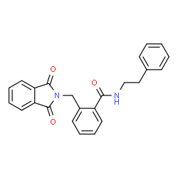 ChemSpider 2D Image | 2-[(1,3-Dioxo-1,3-dihydro-2H-isoindol-2-yl)methyl]-N-(2-phenylethyl)benzamide | C24H20N2O3