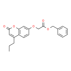 ChemSpider 2D Image | Benzyl [(2-oxo-4-propyl-2H-chromen-7-yl)oxy]acetate | C21H20O5