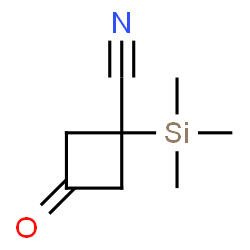 ChemSpider 2D Image | 3-Oxo-1-(trimethylsilyl)cyclobutanecarbonitrile | C8H13NOSi