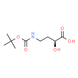 ChemSpider 2D Image | (2S)-4-[[(tert-Butoxy)carbonyl]amino]-2-hydroxybutanoic acid | C9H17NO5