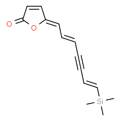 ChemSpider 2D Image | (5Z)-5-[(2E,6E)-7-(Trimethylsilyl)-2,6-heptadien-4-yn-1-ylidene]-2(5H)-furanone | C14H16O2Si