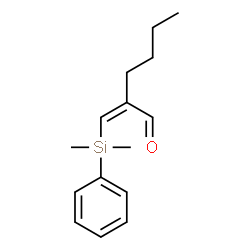 ChemSpider 2D Image | (2Z)-2-{[Dimethyl(phenyl)silyl]methylene}hexanal | C15H22OSi