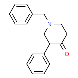 ChemSpider 2D Image | 1-Benzyl-3-phenyl-4-piperidinone | C18H19NO