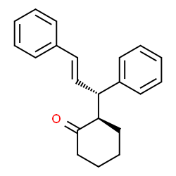 ChemSpider 2D Image | (2R)-2-[(1S,2E)-1,3-Diphenyl-2-propen-1-yl]cyclohexanone | C21H22O