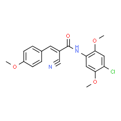 ChemSpider 2D Image | (2E)-N-(4-Chloro-2,5-dimethoxyphenyl)-2-cyano-3-(4-methoxyphenyl)acrylamide | C19H17ClN2O4