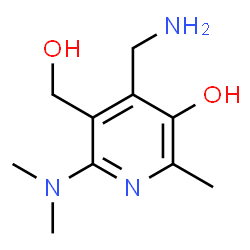 ChemSpider 2D Image | 4-(Aminomethyl)-6-(dimethylamino)-5-(hydroxymethyl)-2-methyl-3-pyridinol | C10H17N3O2