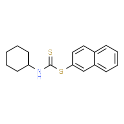 ChemSpider 2D Image | 2-Naphthyl cyclohexylcarbamodithioate | C17H19NS2