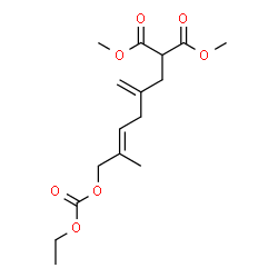 ChemSpider 2D Image | Dimethyl {(4E)-6-[(ethoxycarbonyl)oxy]-5-methyl-2-methylene-4-hexen-1-yl}malonate | C16H24O7
