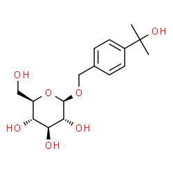 ChemSpider 2D Image | 4-(2-Hydroxy-2-propanyl)benzyl beta-D-glucopyranoside | C16H24O7