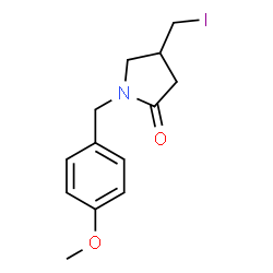 ChemSpider 2D Image | 4-(Iodomethyl)-1-(4-methoxybenzyl)-2-pyrrolidinone | C13H16INO2
