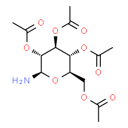 ChemSpider 2D Image | 2,3,4,6-Tetra-O-acetyl-beta-D-glucopyranosylamine | C14H21NO9