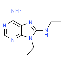 ChemSpider 2D Image | N8,9-diethyl-9H-purine-6,8-diamine | C9H14N6