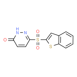 ChemSpider 2D Image | 6-(1-benzothiophen-2-ylsulfonyl)pyridazin-3-ol | C12H8N2O3S2