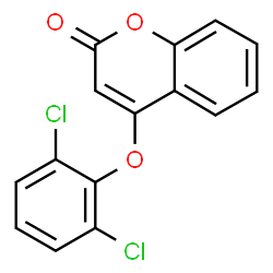 ChemSpider 2D Image | 4-(2,6-Dichlorophenoxy)-2H-chromen-2-one | C15H8Cl2O3