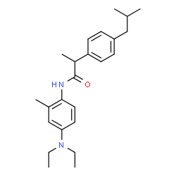 ChemSpider 2D Image | N-[4-(Diethylamino)-2-methylphenyl]-2-(4-isobutylphenyl)propanamide | C24H34N2O