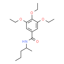ChemSpider 2D Image | 3,4,5-Triethoxy-N-(2-pentanyl)benzamide | C18H29NO4