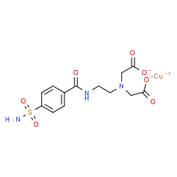 ChemSpider 2D Image | Copper(2+) 2,2'-({2-[(4-sulfamoylbenzoyl)amino]ethyl}imino)diacetate | C13H15CuN3O7S