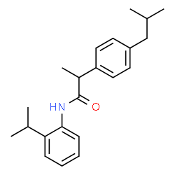 ChemSpider 2D Image | 2-(4-Isobutylphenyl)-N-(2-isopropylphenyl)propanamide | C22H29NO