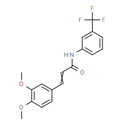 ChemSpider 2D Image | 3-(3,4-Dimethoxyphenyl)-N-[3-(trifluoromethyl)phenyl]acrylamide | C18H16F3NO3