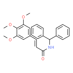 ChemSpider 2D Image | (2E)-N-(Diphenylmethyl)-3-(3,4,5-trimethoxyphenyl)acrylamide | C25H25NO4