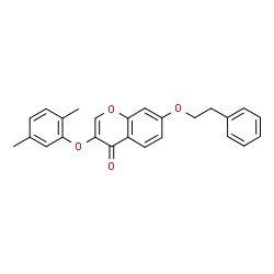ChemSpider 2D Image | 3-(2,5-Dimethylphenoxy)-7-(2-phenylethoxy)-4H-chromen-4-one | C25H22O4