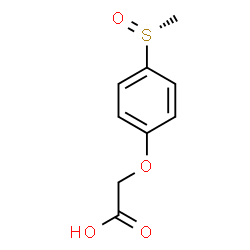 ChemSpider 2D Image | {4-[(R)-Methylsulfinyl]phenoxy}acetic acid | C9H10O4S