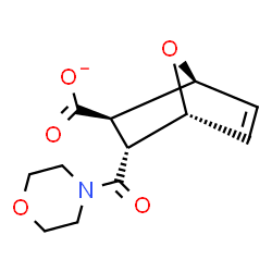 ChemSpider 2D Image | (1S,2R,3R,4R)-3-(4-Morpholinylcarbonyl)-7-oxabicyclo[2.2.1]hept-5-ene-2-carboxylate | C12H14NO5