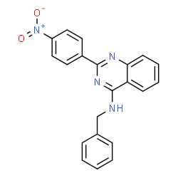 ChemSpider 2D Image | N-benzyl-2-(4-nitrophenyl)quinazolin-4-amine | C21H16N4O2