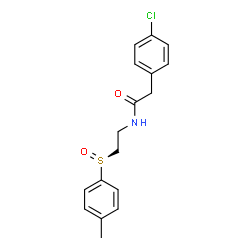 ChemSpider 2D Image | 2-(4-Chlorophenyl)-N-{2-[(S)-(4-methylphenyl)sulfinyl]ethyl}acetamide | C17H18ClNO2S