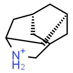 ChemSpider 2D Image | (1R,8S)-4-Azoniatricyclo[4.3.1.1~3,8~]undecane | C10H18N