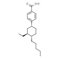 ChemSpider 2D Image | 4-[(1R,3S,4S)-3-Ethyl-4-pentylcyclohexyl]benzoic acid | C20H30O2