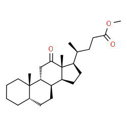 ChemSpider 2D Image | Methyl (5beta,8alpha,9beta,20S)-12-oxocholan-24-oate | C25H40O3