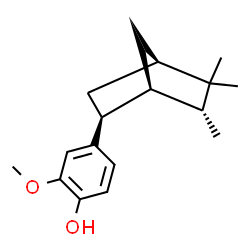 ChemSpider 2D Image | 2-Methoxy-4-[(1S,2S,4R,6R)-5,5,6-trimethylbicyclo[2.2.1]hept-2-yl]phenol | C17H24O2