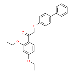 ChemSpider 2D Image | 2-(Biphenyl-4-yloxy)-1-(2,4-diethoxyphenyl)ethanone | C24H24O4
