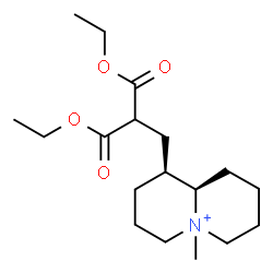 ChemSpider 2D Image | (1S,9aR)-1-[3-Ethoxy-2-(ethoxycarbonyl)-3-oxopropyl]-5-methyloctahydro-2H-quinolizinium | C18H32NO4
