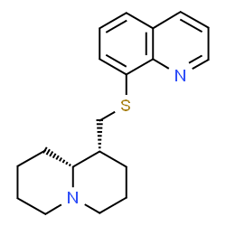 ChemSpider 2D Image | 8-{[(1R,9aR)-Octahydro-2H-quinolizin-1-ylmethyl]sulfanyl}quinoline | C19H24N2S