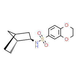 ChemSpider 2D Image | N-[(1R,2R,4S)-Bicyclo[2.2.1]hept-2-yl]-2,3-dihydro-1,4-benzodioxine-6-sulfonamide | C15H19NO4S