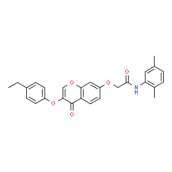 ChemSpider 2D Image | N-(2,5-Dimethylphenyl)-2-{[3-(4-ethylphenoxy)-4-oxo-4H-chromen-7-yl]oxy}acetamide | C27H25NO5