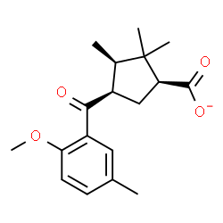ChemSpider 2D Image | (1S,3R,4R)-4-(2-Methoxy-5-methylbenzoyl)-2,2,3-trimethylcyclopentanecarboxylate | C18H23O4