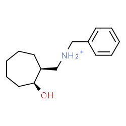 ChemSpider 2D Image | N-Benzyl[(1S,2S)-2-hydroxycycloheptyl]methanaminium | C15H24NO