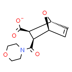 ChemSpider 2D Image | (1R,2R,3S,4S)-3-(4-Morpholinylcarbonyl)-7-oxabicyclo[2.2.1]hept-5-ene-2-carboxylate | C12H14NO5