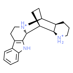 ChemSpider 2D Image | (1S,2R,15S,16S,21R)-4-Aza-14,20-diazoniahexacyclo[13.6.2.0~2,14~.0~3,11~.0~5,10~.0~16,21~]tricosa-3(11),5,7,9-tetraene | C20H27N3