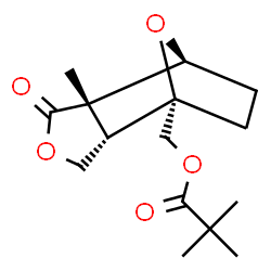 ChemSpider 2D Image | [(1S,2S,6S,7S)-6-Methyl-5-oxo-4,10-dioxatricyclo[5.2.1.0~2,6~]dec-1-yl]methyl pivalate | C15H22O5