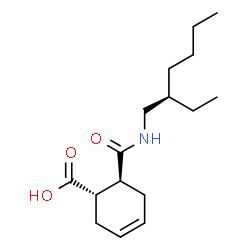 ChemSpider 2D Image | (1S,6S)-6-{[(2R)-2-Ethylhexyl]carbamoyl}-3-cyclohexene-1-carboxylic acid | C16H27NO3