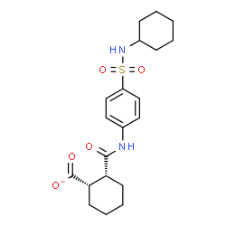 ChemSpider 2D Image | (1S,2R)-2-{[4-(Cyclohexylsulfamoyl)phenyl]carbamoyl}cyclohexanecarboxylate | C20H27N2O5S